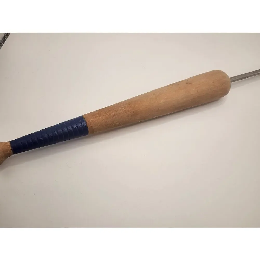 Baseball Bat Meat Carving Fork Wood Handle Kitchen Tool Utensil Vintage Sports